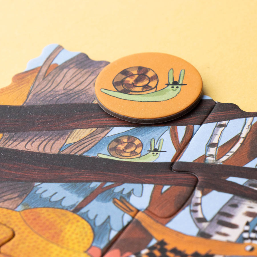Die Chips und das Puzzle sind aus stabilem Karton, sodass man lange Freunde an dem Puzzle hat.