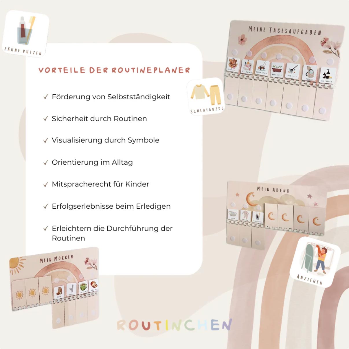 3 Routineplaner inkl. Symbole