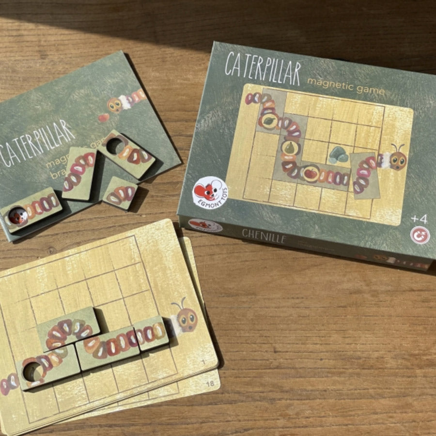 Das Magnetspiel Raupe ist ein perfektes Beschäftigungsspiel für Kinder