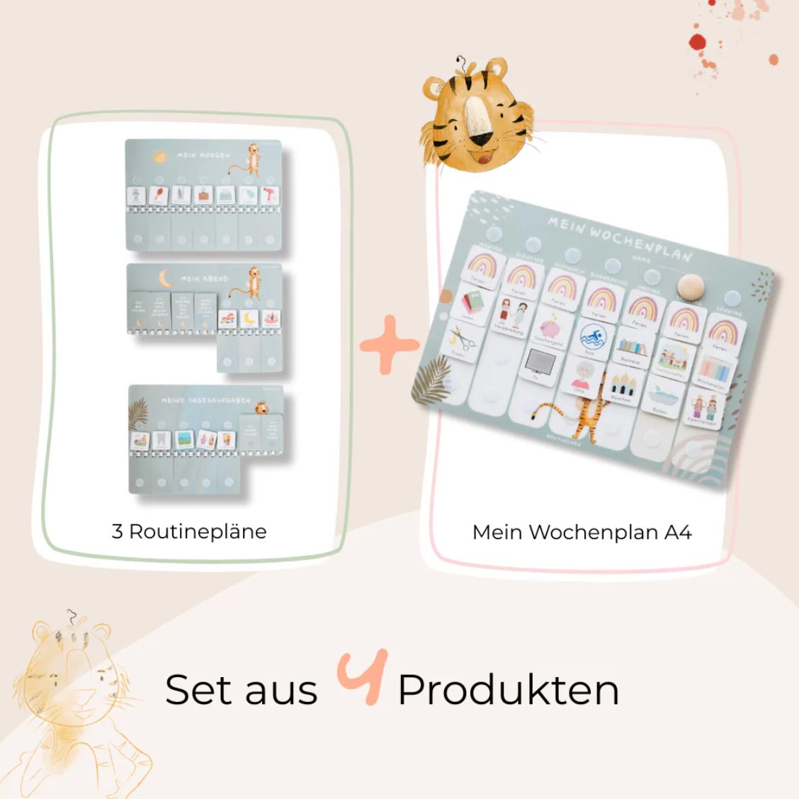 Wochenplaner inkl. 3 Routineplaner und Symbole