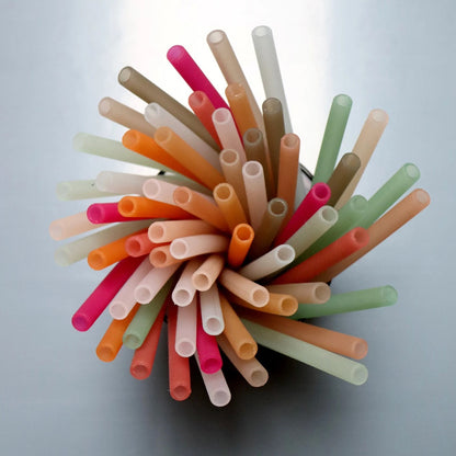Trinkhalme aus Silikon für Kinder
